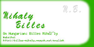 mihaly billes business card